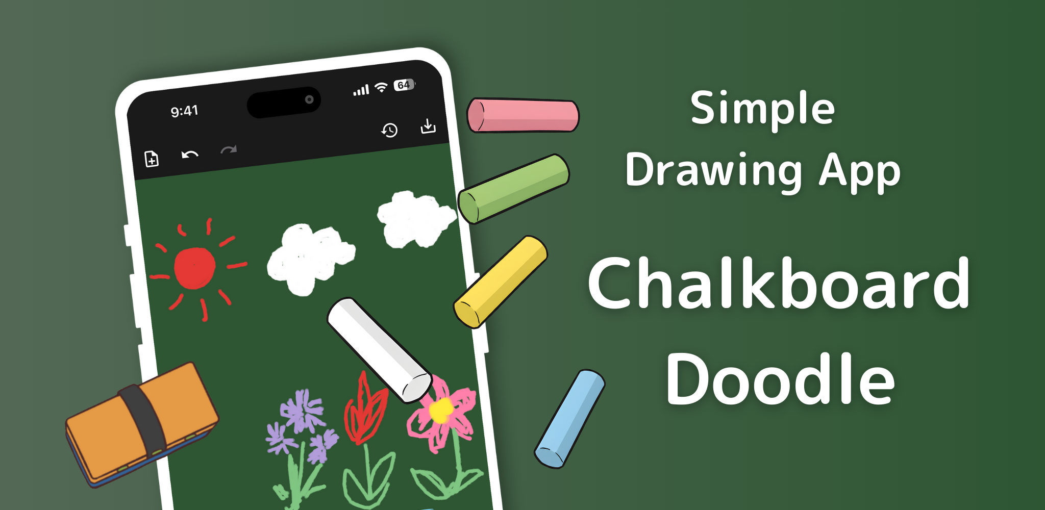 Chalkboard Doodle - Simple Drawing App
